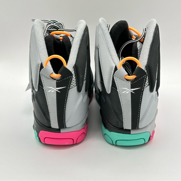 Men’s Reebok Blast Alamo US 8 Black Gray Blue Green Retro Basketball Lifestyle - Picture 3 of 12